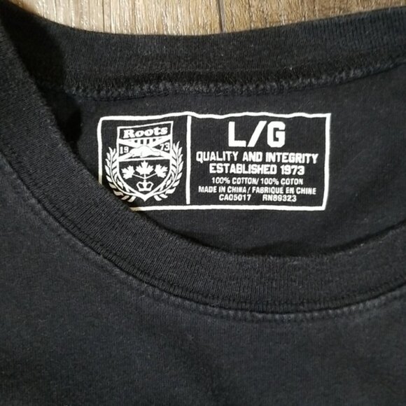 Roots Appleton Estates Men's T-Shirt Size L Black Jamaica Rum Roots Spell Out - Picture 6 of 6